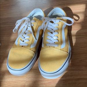 Yellow old skool vans